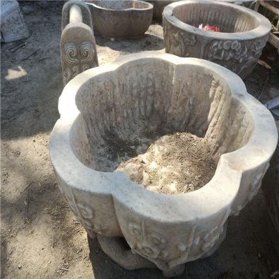 青石石雕景观花盆博鱼网页版