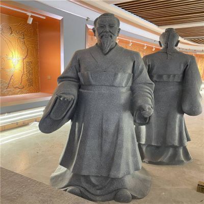 景点展览馆室内装饰花岗岩雕刻古代人物博鱼网页版