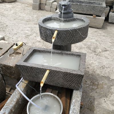 庭院流水摆件老石槽养鱼种花石槽博鱼网页版