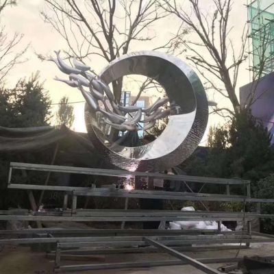 户外晕了不锈钢几何圆环博鱼网页版