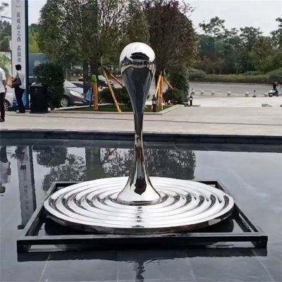 水景摆件不锈钢镜面水滴博鱼网页版