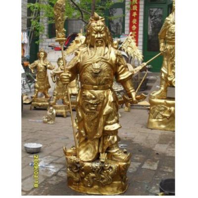 宗教寺庙大型贴金武财神博鱼网页版