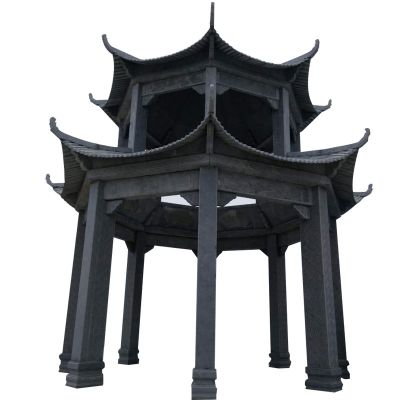 大型仿古青石多角寺庙景观凉亭博鱼网页版
