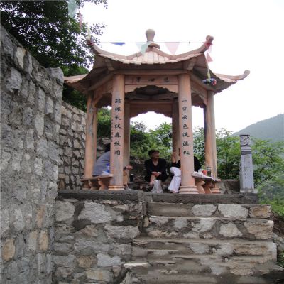 山景区摆放晚霞红六角仿古建凉亭博鱼网页版