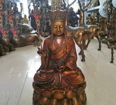 寺庙铜雕坐式菩萨地藏王博鱼网页版
