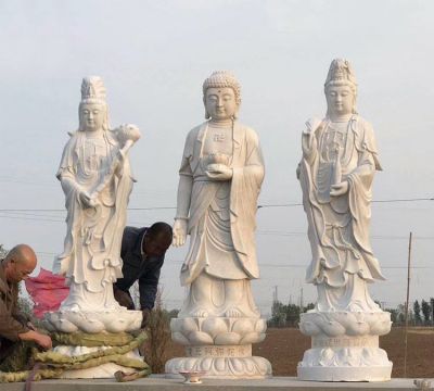 大理石石雕寺庙西方三圣博鱼网页版