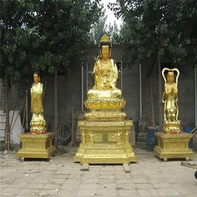 铸铜喷漆寺庙宗教供奉观世音菩萨