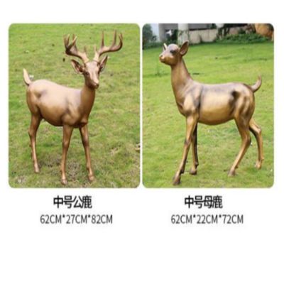 户外园林铜雕铜鹿博鱼网页版