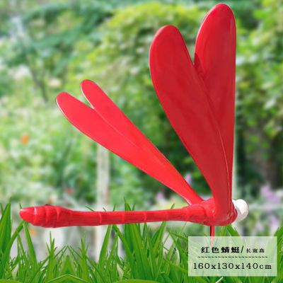 景区学校红色摆放玻璃钢蜻蜓博鱼网页版