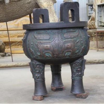 大型青铜器寺庙庭院祈福鼎博鱼网页版