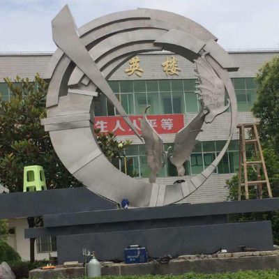 校园不锈钢创意标志景观博鱼网页版