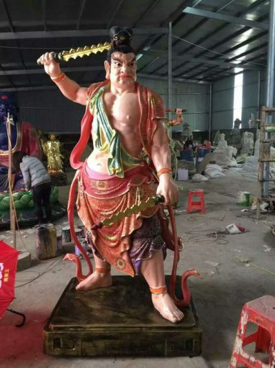 玻璃钢彩绘寺庙哼哈二将博鱼网页版
