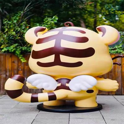 玻璃钢卡通户外商场美陈装饰品小老虎博鱼网页版