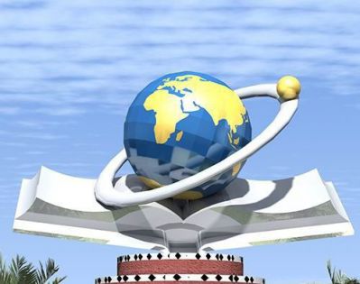 企业景区玻璃钢材质书本上的地球仪博鱼网页版