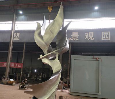 景区抽象不锈钢个性创意天鹅飞翔博鱼网页版