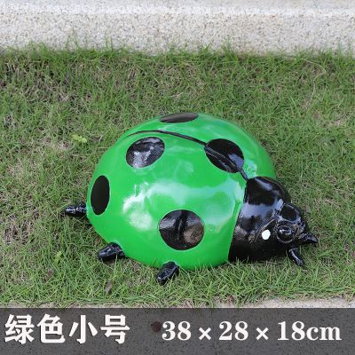 公园里摆放的小号绿色玻璃钢卡通瓢虫博鱼网页版