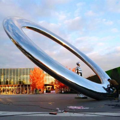 户外广场大型见面不锈钢圆环博鱼网页版