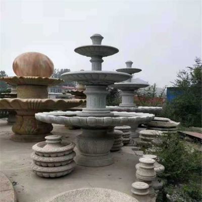 别墅小区大理石石雕园林户外多层喷泉博鱼网页版