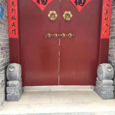 庭院门口青石石雕仿古做旧抱鼓石博鱼网页版
