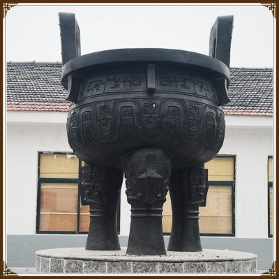 仿古青铜摆件招财聚财公司三足金鼎