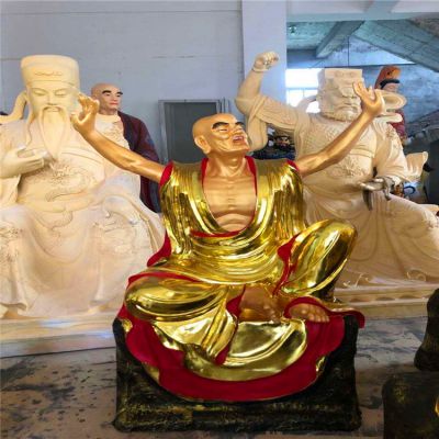 景区寺庙大型景观举起双手的十八罗汉博鱼网页版