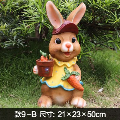 幼儿园中一只拿萝卜的玻璃钢兔子博鱼网页版