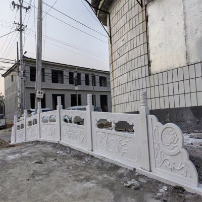 街道摆放汉白玉石雕仿古围栏栏杆博鱼网页版