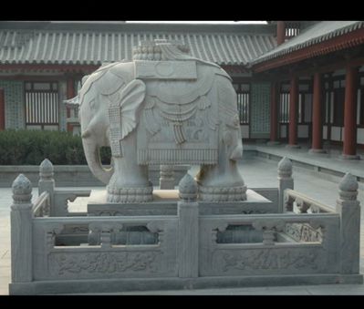 汉白玉石雕庭院大象博鱼网页版