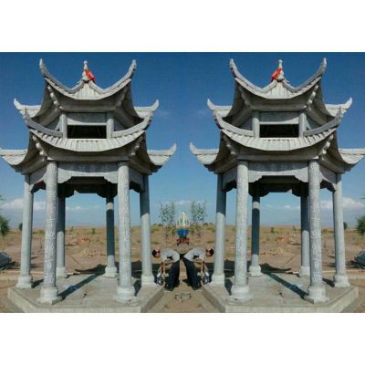 户外公园青石石雕凉亭博鱼网页版摆件