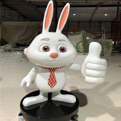 商场园林玻璃钢卡通兔子景观博鱼网页版