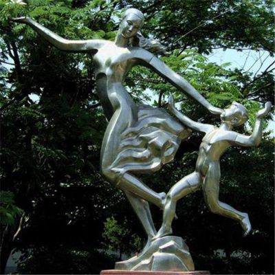 不锈钢户外园林跳舞的母子博鱼网页版