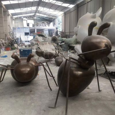 广场园林玻璃钢仿铜大型抽象蚂蚁博鱼网页版