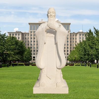 古代教育家汉白玉户外景观孔子博鱼网页版
