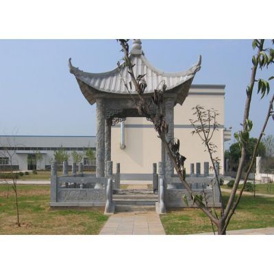 广场户外大理石石雕中式凉亭