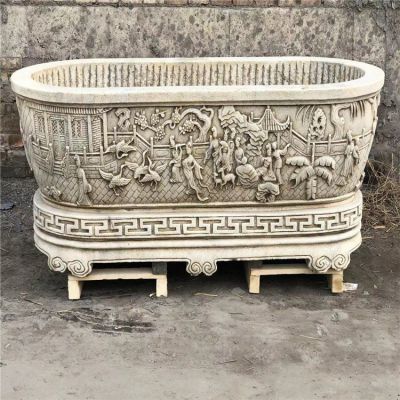 汉白玉仿古水缸浴缸