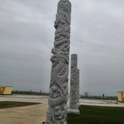 景区广场石雕龙柱 公园传统仿古文化柱博鱼网页版