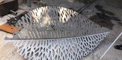 酒店别墅创意不锈钢树叶博鱼网页版