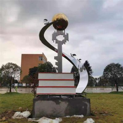 校园广场户外草坪不锈钢创意钥匙摆件