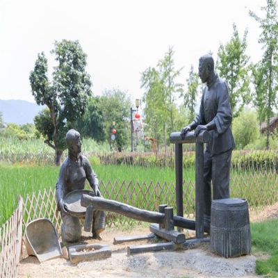 景点园林摆放玻璃钢农耕文化民俗小品博鱼网页版