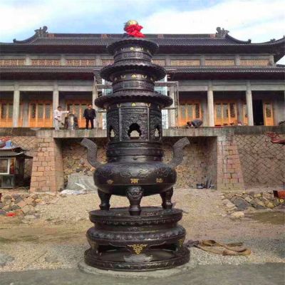 寺庙大型文物铜铸香炉博鱼网页版
