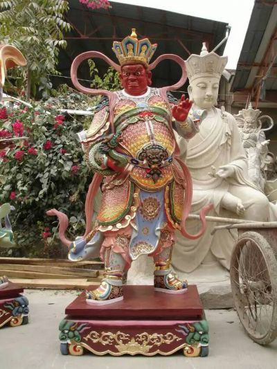 玻璃钢彩绘大型寺庙供奉神佛四大天王博鱼网页版
