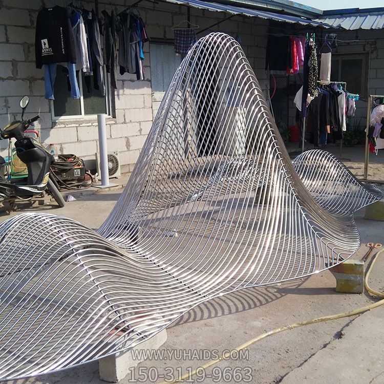 园林景观金属不锈钢假山博鱼网页版户外喷泉水景摆件