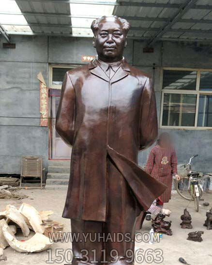 毛泽东博鱼网页版-户外铜雕中国伟人毛泽东博鱼网页版