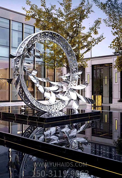 不锈钢镂空户外园林景观圆环博鱼网页版