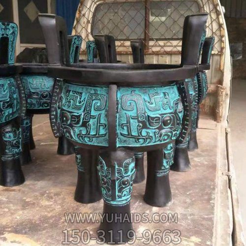 寺庙大型玻璃钢仿古做旧青铜器鼎博鱼网页版