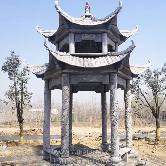 青石仿古建筑复顶园林户外摆放凉亭博鱼网页版