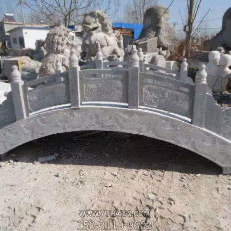 青石天然石雕庭院观景小石拱桥园林户外摆件博鱼网页版