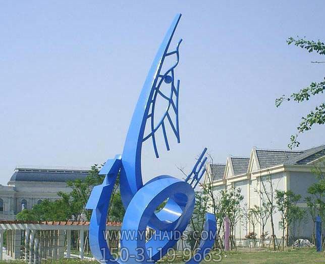 城市街道装饰蓝色简约不锈钢鱼博鱼网页版