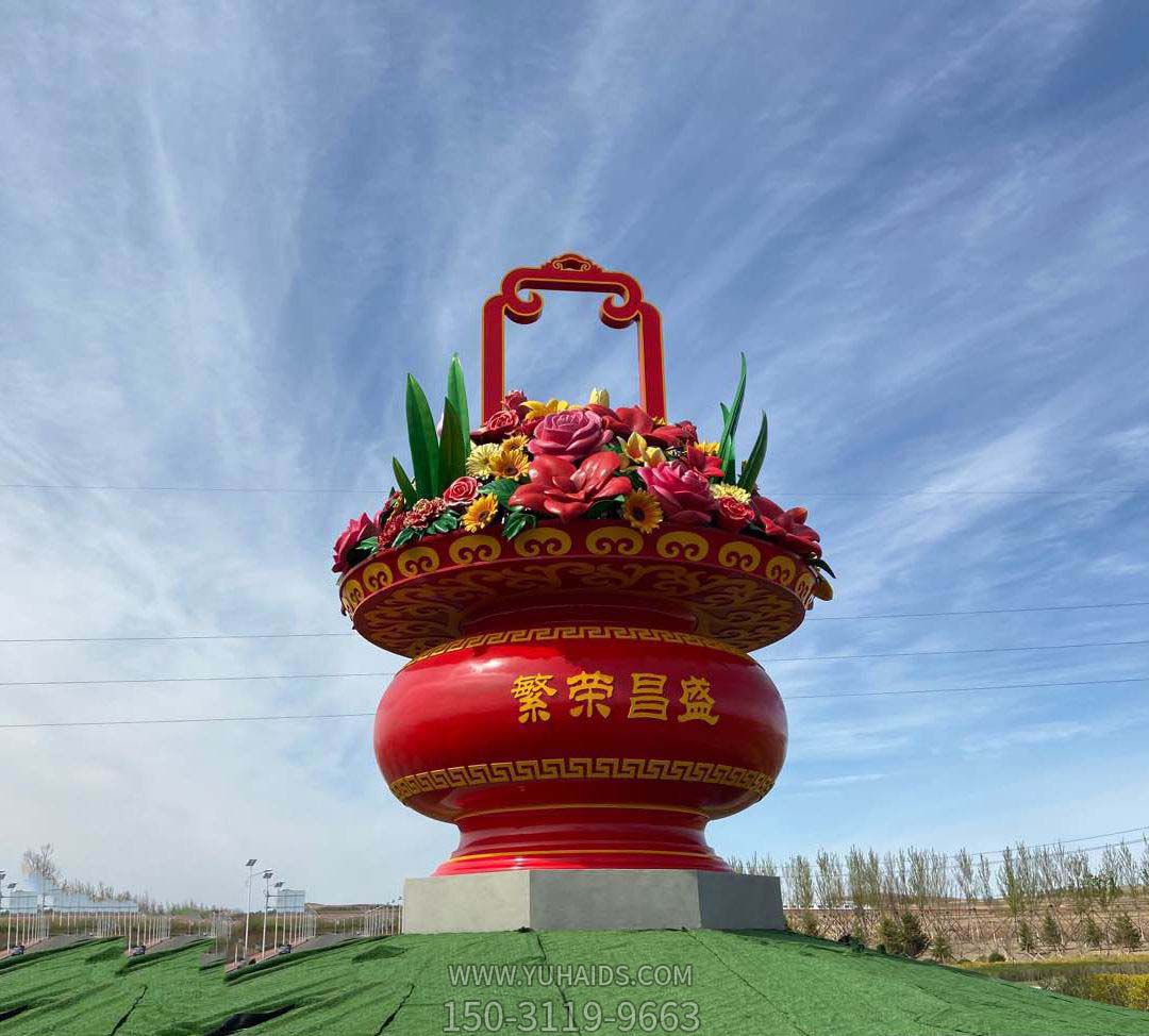 定制玻璃钢大型花篮博鱼网页版户外天安门广场公园花篮博鱼网页版