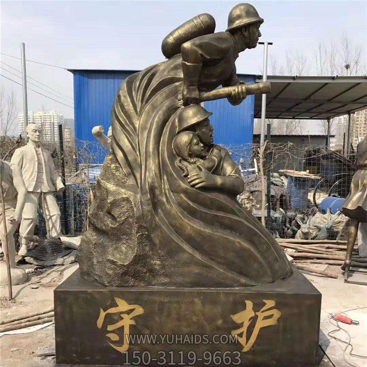 广场玻璃钢消防安全主题人物博鱼网页版